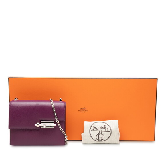 Hermes Hermès Velu Crossbody Chain Shoulder Bag in Anemone Purple Chevre for ... - Picture 7 of 7